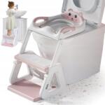 Bedee Wc-ülőke Létrával És Kapaszkodóval Gyerekeknek Rózsaszín Wc-ülőke (NAKŁADKA NA SEDES )