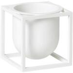 Audo Mască de ghiveci Kubus 10 cm albă pe suport vertical (71070-000574)