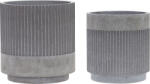 Hübsch Ghivece Ripple gri 2 buc (991420)