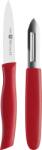 ZWILLING Cuțit pentru decojire și decojitor Twin Grip roșu (38634-000-0)
