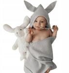 Muminky Kapucnis Törölköző 75x75 Gyerek Fürdőlepedő Pamut Ostya J. Szürke (1519)