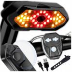  Kerékpár hátsó lámpa Led stop irányjelző Usb vezeték nélküli távirányító villogó (KAT76642)