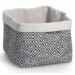 Zeller Kosár Tároló Doboz Pamut Szürke 28x28 (14396)