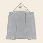 Texpol Bambusz fürdőlepedő kapucnival Dinoszauruszok szürke 70x140cm (11014)