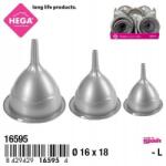Hega Tölcsérkészlet Ø 11/13/16 cm, műanyag, ezüst (8429429165954)