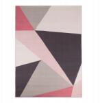  Szőnyeg Rózsaszín Szürke 160X220 Csúszásgátló Geometrikus Járda Modern (2D)
