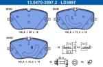ATE Set placute frana ATE 13.0470-3897.2 (13.0470-3897.2)