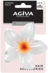 Agiva Professional Шнола за коса, цвете, 8 cm, бяла - baby