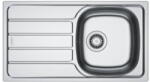 Franke Chiuveta bucatarie inox Franke SKN 611-78/44 ST, dreptunghiulara, 1 cuva si picurator pe partea stanga, 78x43.5x15 cm, adancime cuva 15 cm, Inox lucios (101.0715.811) Chiuveta