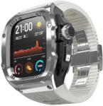 ShellBox Husa pentru Apple Watch 7 / 8 / 9 (45mm) + Curea - ShellBox Waterproof IP68 - Silver (KF2336946) - pcone