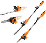 NEO TOOLS Magassági láncfűrész és sövényvágó 2 az 1-ben, 750W/250mm / 550W/460mm, teleszkópos szár max: 267cm (04-634) - storeplace