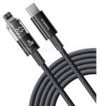 Baseus iPhone 5 / iPod touch 5 / 5S DISPLAY II adatkábel Type-C - lightning, 100cm, FEKETE (P10382703121-00) (P10382703121-00)