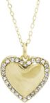 JSB Bijoux ezüst nyaklánc szív Swarovski kristályokkal aranyozott 92300389g-cr (Ag 925/1000)