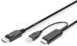 ASSMANN 2m Hdmi To Dp Adapter Cable 4k 30hz External Power Via Usb (digitus_ak-330111-020-s) (digitus_ak-330111-020-s)