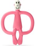 Matchstick Monkey Monkey Teether rágóka 2in1 kefével Pink