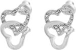 JSB Bijoux 61400965cr Dupla szív víztiszta Swarovski kristályokkal