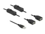 Delock 86803 USB kábel USB 2.0 1 M USB A 2 x USB A Fekete (86803)