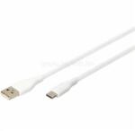 ASSMANN 0.5m Usb-a To Usb-c Cable White Silicone/60w Power Delivery (digitus_ak-300340-005-w) (digitus_ak-300340-005-w)