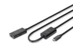 ASSMANN DA-73109 USB kábel USB 3.2 Gen 1 (3.1 Gen 1) 10 M USB C Fekete (DA-73109)