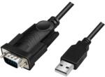 LogiLink AU0048A soros kábel Fekete 1, 5 M USB A DB-9 (AU0048A)