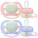 Philips Set 2 Suzete Philips Avent Ultra Air SCF376/12, Ortodontica si fara BPA, 0 - 6 luni (SCF376/12)