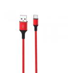 XO Cablu Date/Incarcare XO Design NB143, USB-A - USB-C, 18W, 2m (Rosu)