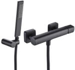 Laveo TORES zuhanycsap falra szerelhető zuhanyszettel, fekete