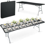Plonos Összecsukható kerti asztal 244 cm Plonos fekete