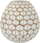  Fehér gyantás váza ø 27x27 cm