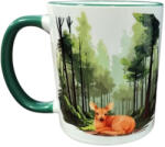  Erdő-fehér/zöld bögre