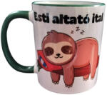  Esti altató ital-fehér/zöld bögre