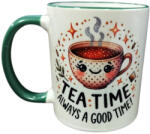  Tea time-fehér/zöld bögre