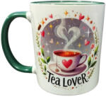  Tea lover-fehér/zöld bögre