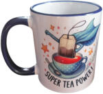  Tea power-fehér/kék bögre