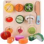 Classic World Puzzle din lemn pentru copii Classic World - Tăierea legumelor (CW5011) Puzzle