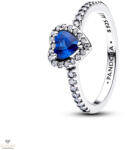 Pandora Kiemelt hercegnőkék szív gyűrű 50-es méret - 198421C09-50
