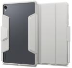 Spigen ultra hybrid pro tabletvédő álló, bőr hatású, flip, oldalra nyíló, trifold, asztali tartó, ceruza tartó, világosszürke, kompatibilis: Samsung Galaxy Tab S11 WIFI, SM-X730, / Galaxy Tab S11 5G, SM-X736
