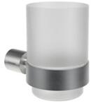 Ravak Fold FD 210.30SSB pohártartó üvegpohárral, szálcsiszolt rozsdamentes acél (RAV-X07P1343)