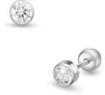 Lisa-gyerek ékszerek Lisa egy köves arany fülbevaló gömb zárral (JTAG-5143-18)