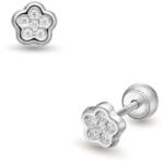 Lisa-gyerek ékszerek Lisa csillogó virág gyerek fülbevaló gömb zárral (JTAG-0428-18)