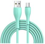 JOYROOM adatkábel, usb - microusb, 3a, gyorstöltő, 200cm, törésgátló, világoszöld (S-2030M8_MICRO_GREEN)