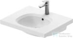 Duravit AURENA 60x50 cm-es falra szerelhető mosdó kerámia fedeles click-clack leeresztővel, DuraShield® bevonattal, matt fehér 238760AC00 (238760AC00)