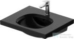 Duravit AURENA 60x50 cm-es falra szerelhető mosdó kerámia fedeles click-clack leeresztővel, DuraShield® bevonattal, fényes fekete 238760AB00 (238760AB00)