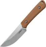 KUBEY Thorn Beadblast 14C28N Blade Brown Micarta KU413E (KU413E)
