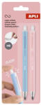 APLI Töltőceruza, HB, nyomógombos, APLI "Infinite Click", kék és rózsaszín (20066) - mystock