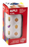 Apli Fejlesztő matricák, 20mm, zöldség, APLI Kids "Stickers", vegyes minták, 900 etikett/tekercs (19716) - mystock