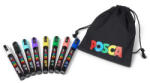 uni Dekormarker készlet, 1, 8-2, 5 mm, UNI "Posca Pouch PC-5M", 8 különböző szín, tartóval (2UPC5MPOUCH) - mystock