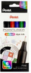 Pentel Tűfilc készlet, 0, 4 mm, PENTEL "Pointliner", 6 különböző szín (S40-6) - mystock