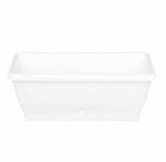  Virágláda virág mintás 60 x 20 x 15 cm alátéttel, fehér (PE21-fehér)