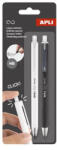 APLI Töltőceruza, HB, nyomógombos, APLI "Infinite Click", fehér és fekete (20064) - mystock